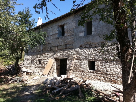 The house Brig 'Trotsky' Davies et al stayed in at Orenje in December 1943, photographed in September 2013. It is being restored by its owner, Ferit Balla, who is an enthusiast for Albania's WWII history